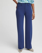 Chico's Five-Pocket Wide-Leg Ponte Pants DUSKY BLUE