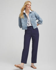 Chico's Fly Front Ankle Pants PASSPORT BLUE