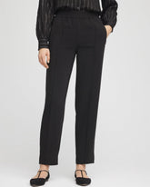 Chico's Crepe Side-Zip Tapered Ankle Pants BLACK