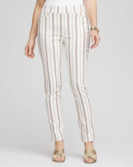 Chico's Brigitte™ Striped Ankle Pants ALABASTER