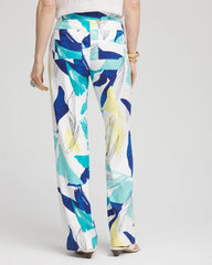 Chico's Tropical Linen Stretch Relaxed Pants ALABASTER