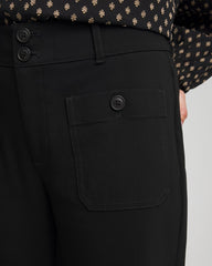 Chico's Emme Four Pocket Straight Cropped Pants BLACK