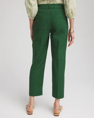 Chico's Cropped Straight-Leg Pants PALM LEAF