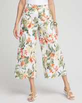 Chico's Floral Eyelet Culotte Pants ALABASTER