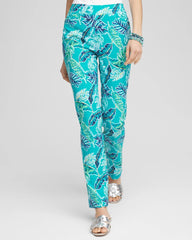 Chico's Brigitte™ Tropical Slim Leg Pants SEASPRAY