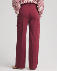 Chico's Sateen Cargo Pants BLACKCURRANT