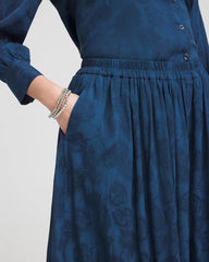 Chico's Jacquard Culotte Wide-Leg Pants SEAPORT