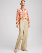 Chico's Utility Twill Straight Leg Pants WILD TRUFFLE
