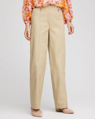Chico's Utility Twill Straight Leg Pants WILD TRUFFLE