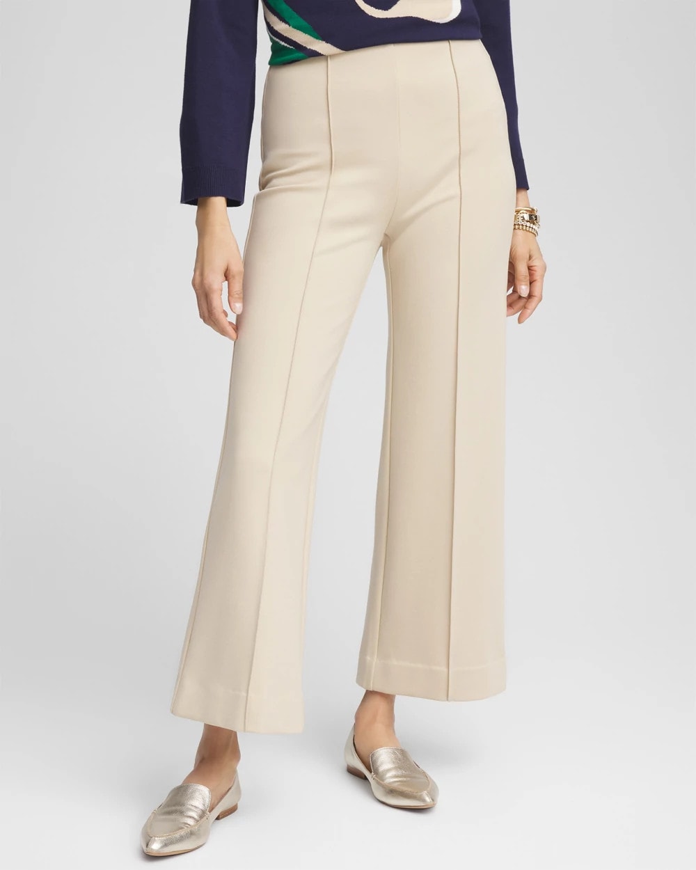 Chico's Lightweight Juliet Kick Flare Pants WILD TRUFFLE