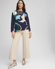 Chico's Lightweight Juliet Kick Flare Pants WILD TRUFFLE