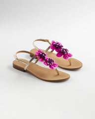 Chico's Sunset Flower Sandal PINK