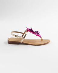 Chico's Sunset Flower Sandal PINK