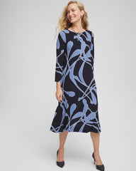 Chico's Travelers™ Abstract Midi Dress TRAVELERS INDIA INK