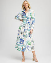Chico's Port Call Maxi Shirtdress ECRU