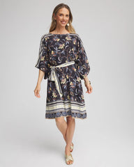 Chico's Georgette Boatneck Kaftan Dress ECRU