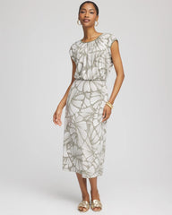 Chico's Travelers™ Knit Jersey Day Dress DUSTY OLIVE
