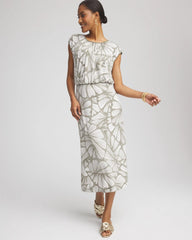 Chico's Travelers™ Knit Jersey Day Dress DUSTY OLIVE