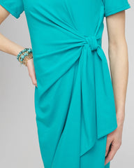 Chico's Twist Tie-Front Dress SEASPRAY