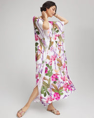 Chico's Island Cinch-Waist Kaftan Dress ECRU