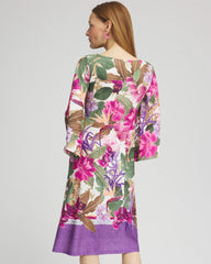 Chico's Island Angel-Sleeve Boat Neck Dress ECRU