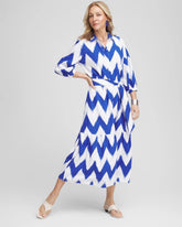 Chico's Chevron Striped Shirtdress ALABASTER
