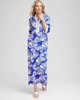 Chico's Shell Story Maxi Dress RICH COBALT