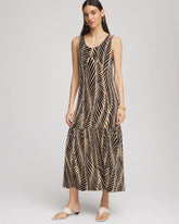 Chico's Travelers™ Palm-Frond-Motif Dress CAFE AROMA