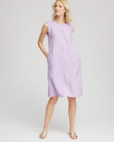 Chico's Sleeveless Scalloped Trim Dress GENTLE LAVENDER