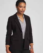 Chico's Single-Breasted Sweater Blazer BLACK