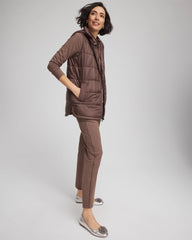 Chico's Zenergy® Quilted Hooded Vest WALNUT