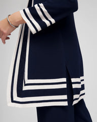 Chico's Travelers™ Contrast Border Cardigan TRAVELERS INDIA INK