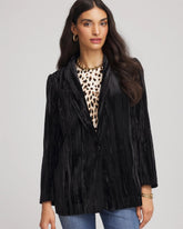 Chico's Velvet Shawl Collar Blazer BLACK