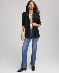 Chico's Velvet Shawl Collar Blazer BLACK
