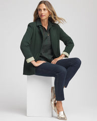 Chico's Single-Breasted Sweater Blazer DARKEST SPRUCE