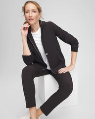 Chico's Zenergy® UPF Rib Mix Jacket BLACK