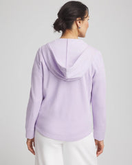 Chico's Zenergy® Beach Slub Zip-Front Hoodie VIOLET AURA