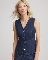 Chico's Sleeveless Denim Vest BISCAYNE INDIGO