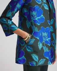 Chico's Travelers™ Collection Jacquard Jacket DARKEST SPRUCE