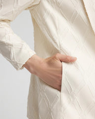 Chico's Textured Blazer NATURAL CREAM