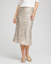 Chico's Sequins Party Pencil Skirt CHAMPAGNE FIZZ