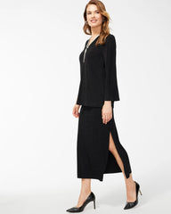 Chico's Travelers™ Side-Slit Maxi Skirt TRAVELERS BLACK