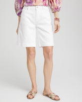 Chico's Denim Trouser Shorts ALABASTER