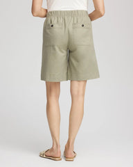 Chico's Cotton-Linen Pull-On Utility Shorts WASHED SAGE