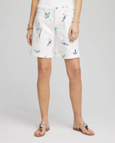 Chico's Girlfriend Cuffed Swing Denim Shorts ALABASTER