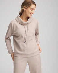 Chico's Zenergy® Soft Brushed Pullover LIGHT TAUPE HEATHER