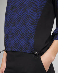 Chico's Zenergy® Jacquard Bungee Top DARK HARBOR