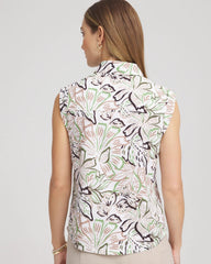 Chico's Zenergy® UPF Floral Shirt TIBET TAUPE