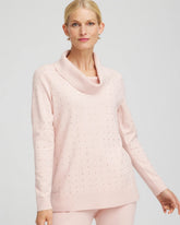 Chico's Zenergy® Luxe Diamante Cowlneck Tunic ROSE SMOKE