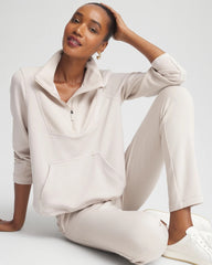 Chico's Zenergy® Ribbed Sweatshirt SMOKEY TAUPE